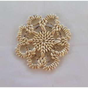 Late 20th Century Natural Cowrie Shell Wall Decor